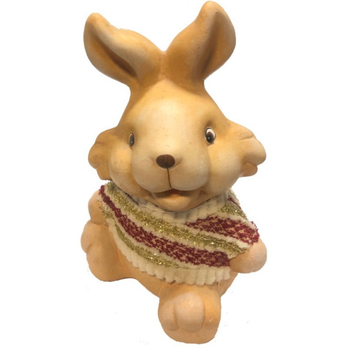 Фигурка декоративная "Зайчонок в свитере", высота 20 см, "Choosing Porcelain"