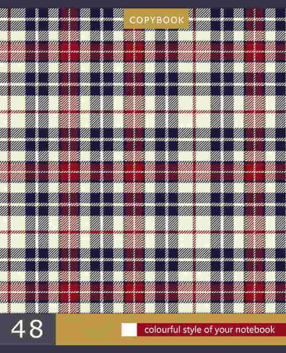 Тетрадь 48 л. 164*202 мм, клетка, поля, белизна 90%, скоба, цветная мелованная обложка "под лен", "Проф-Пресс" фото 3