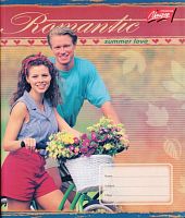 Тетрадь 60 л. ф.A5 (167*203 мм), линия, белизна 100 %, поля, скрепка, цветная плотная обложка, "Unipap"