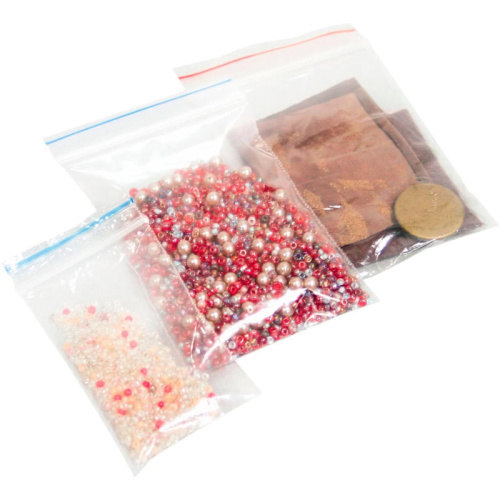 Фасовочный пакет, замок Zip Lock, ПВД 40 мкм, 60*80 мм, упак. 100 шт. фото 2