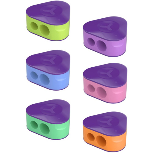 Точилка "Envy" 2 отверстия d 7,11 мм, контейнер, пластик, 37*37*18 мм, "Berlingo"