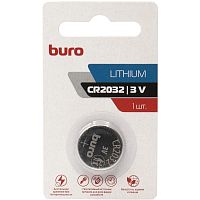 Батарейка CR2032, литиевая, 3V, "BURO", 1 шт