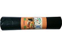 Мешки для мусора 35 л, 500*640 мм, ПВД 20 мкм, черный, 30 шт. в рулоне, "Полимер КБ"