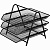 Лоток для бумаг горизонтальный, 3 уровня, сетчатый, металлический, 355*295*267, "Attache" (цвет: черный, арт.688768)