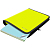 Папка для тетрадей ф.А5, молния вкруговую, цветной пластик 0,7 мм, тканевая окантовка, 265*210*25 мм, "Silwerhof" (цвет: желтый неон, арт.671954)