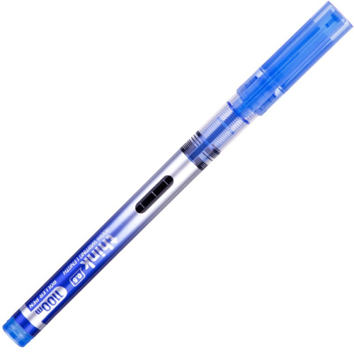 Ручка-роллер "THINK", синий, игловидный наконечник 0,5 мм, "Deli" фото 2