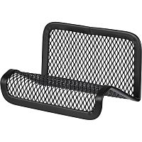 Подставка для визитных карточек, метал, сетка, чёрная 95*71*43 мм, "Attache"