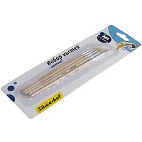 Набор кистей щетина, кисти круглые №1-5, "Silwerhof"