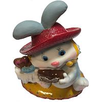 Фигурка декоративная - копилка "Кролик в шляпе", высота 16 см., "Choosing Porcelain"
