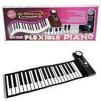 Синтезатор "Flexible piano", гибкая клавиатура: музыкальный инструмент для детей от 3 лет. - в картонной коробке