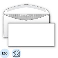 Конверт ф.110*220 мм (Е65) белый 80 г, внутренняя печать, декстрин, треугольный клапан, немаркированный, "Packpost"