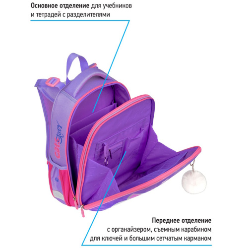 Рюкзак "Expert", анатомическая спинка, 2 отделения, 2 кармана, молния, EVA/нейлон, 370*280*160, "Berlingo" фото 2