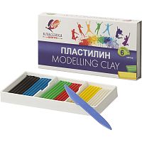 Пластилин "Классика" 6 цв. по 20 г, стек, картонная коробка, "Луч"