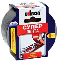Скотч 50 мм*25 м, 190 мкм, армированный, полиэстеровая ткань, ламинированная полиэтиленом, цвет серый, "Unibob"