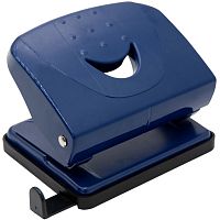 Дырокол "Just", 2 отверстия 6 мм, до 16 л, между отверстиями 80 мм, пластиковая линейка, "Silwerhof"