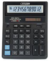 Настольный 12 разрядный калькулятор, двойное питание, две памяти, «00», 159*205*27 мм, "Citizen"