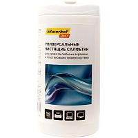 Универсальные влажные салфетки для техники "Daily", нетканое полотно, туба 100 шт, "Silwerhof"