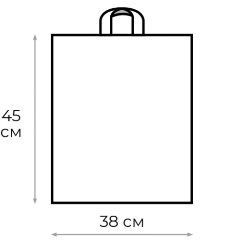 Пакет полиэтиленовый, петлевые ручки, ПВД 35 мкм, черный, 38*45 см фото 2