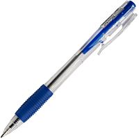 Автоматическая шариковая ручка "ClicGrip", сменный стержень 103 мм, шарик 0,7 мм, линия 0,5 мм, манжета, прозрачный пластик, "Silwerhof"