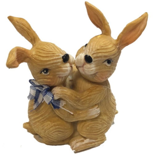 Фигурка декоративная "Веселые зайчата", набор 4 фигурки, высота 8 см, в картонной коробке, "Choosing Porcelain"