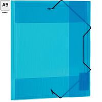 Папка ф.А5 (185*250 мм), торец 15 мм, 2 резинки, прозрачный пластик 0,6 мм, "ATTAСHE"