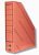 Накопитель вертикальный ф.А4 (325*250 мм), торец 75 мм, отверстие, цветной картон, "Бланкиздат" (цвет: красный, арт.Кнкп)