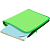 Папка для тетрадей ф.А5, молния вкруговую, цветной пластик 0,7 мм, тканевая окантовка, 265*210*25 мм, "Silwerhof" (цвет: зеленый, арт.671957)