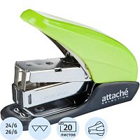 Степлер энергосберегающий "Forest" , до 20 л, №24/6, 26/6, глубина 35 мм, загрузка 40 скоб, пластиковый корпус, металлический антистеплер, "Attache Selection"