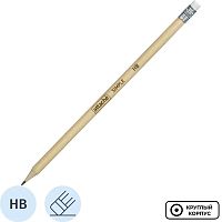 Карандаш чернографитный "Simple", HB, заточенный, круглый корпус 190 мм, d7 мм, ластик, дерево, "Attache"