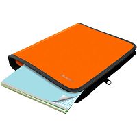 Папка для тетрадей ф.А5, молния вкруговую, цветной пластик 0,7 мм, тканевая окантовка, 265*210*25 мм, "Silwerhof"