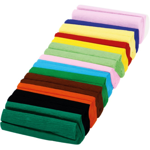 Цветная крепированная бумага для оригами 14 рулонов, 14 цв. ф.100*2500 мм, 32 г, блистер, "Мульти-Пульти" фото 2
