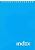 Блокнот 40 л. ф.А5 (140*200 мм), клетка, белизна 100%, гребень сверху, лакированная обложка, "Index" (цвет: голубой, арт.INLcp-5/40bu)