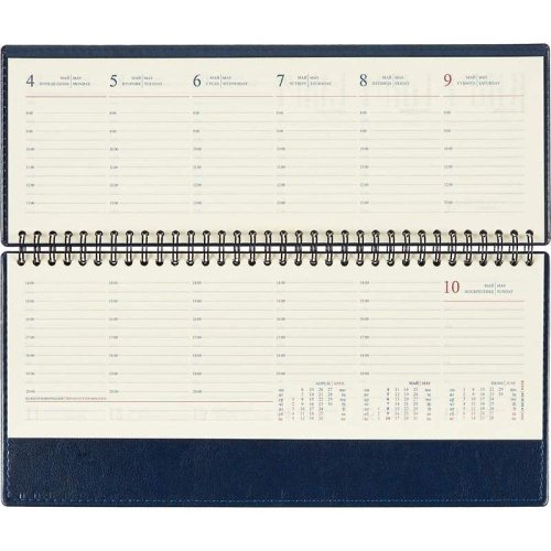 Планинг-семидневка "Небраска" датированный 2020, еженедельник, тонированный блок, спираль, кожзам, 120 с, 303*150 мм, "Attache", уцененный фото 4