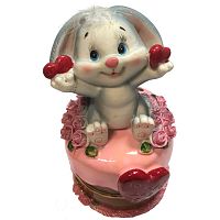 Фигурка декоративная - копилка "Кролик на торте", высота 17 см., "Choosing Porcelain"