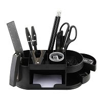 Органайзер 11 отделений, 16 предметов, черный пластик, 205*120*67 мм, "Attache"