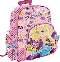 Рюкзак эргономический "Barbie", EVA-спинка, 2 отделения, 1 карман спереди, 2 боковых кармана, молния, полиэстер, 380*290*150 мм, "Академия Групп"