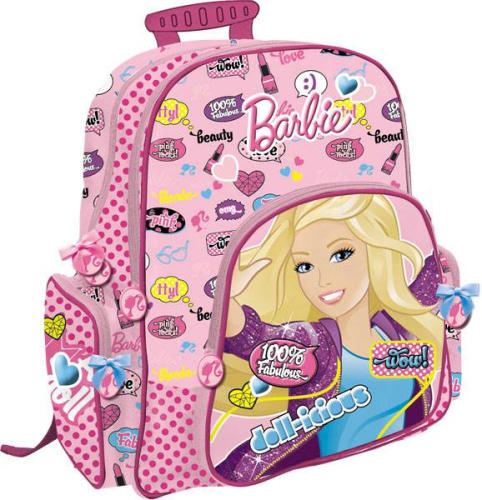 Рюкзак эргономический "Barbie", EVA-спинка, 2 отделения, 1 карман спереди, 2 боковых кармана, молния, полиэстер, 380*290*150 мм, "Академия Групп"