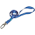 Держатель для бейджа, карабин, тесьма 450*10 мм, "Mega"  (цвет: голубой, арт.388131)
