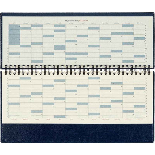 Планинг-семидневка "Небраска" датированный 2020, еженедельник, тонированный блок, спираль, кожзам, 120 с, 303*150 мм, "Attache", уцененный фото 5