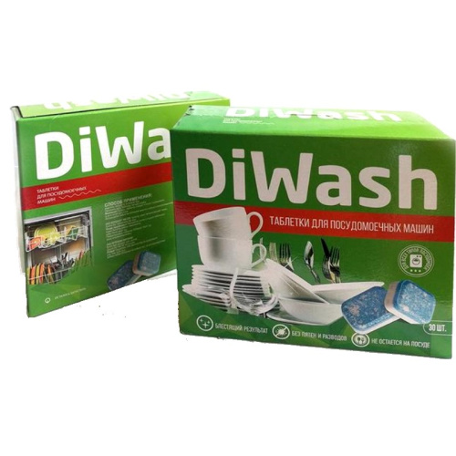 Таблетки для ПММ "DiWash", упак 30 шт, в картонной коробке