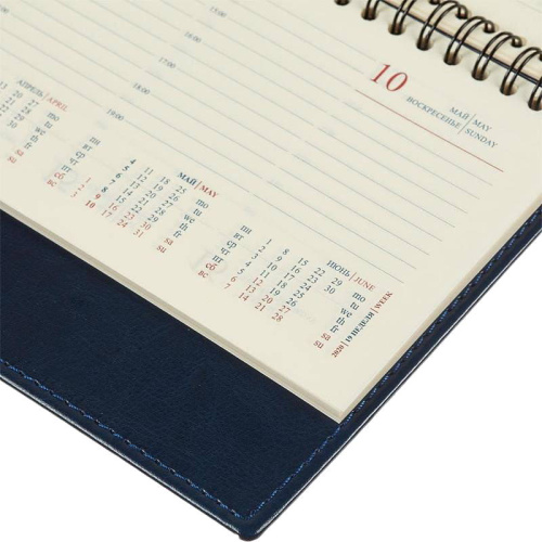 Планинг-семидневка "Небраска" датированный 2020, еженедельник, тонированный блок, спираль, кожзам, 120 с, 303*150 мм, "Attache", уцененный фото 2