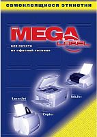 Самоклеящаяся белая этикетка 51 шт. 70*16,9 мм, 70 г, упак. 100 л. ф.А4, "Mega"