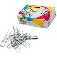 Скрепки 50 мм, 50 шт, округлые, металлические, оцинкованные, рифленые, картонная упак, "Silwerhof"