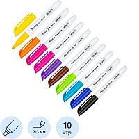 Маркеры для доски 10 цв, спиртовая основа, линия 1-3 мм, круглый наконечник, "Attache"