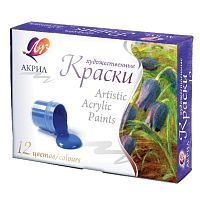 Акриловые краски 12 цв, по 20 мл, картонная упак, "Луч"