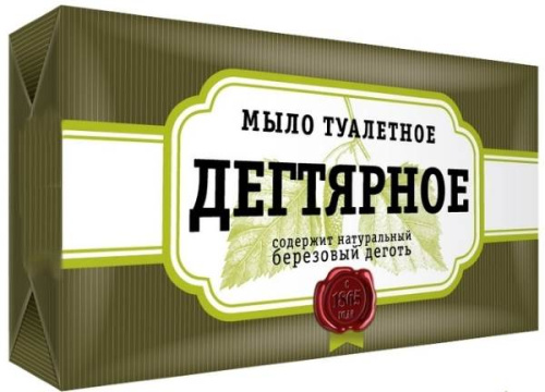 Мыло туалетное "Дегтярное" 140 г. Мыло туалетное "Дегтярное" 140 г.