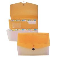 Папка картотека, 26 отделений (13 отд. ф.А4 (330*235 мм) + 13 отд. 330*130 мм), торец 50 мм, резинка, пластик, "index"