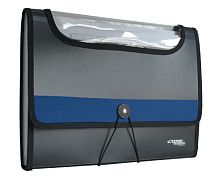 Папка картотека ф.А4 (330*240 мм), 12 отделений, торец 20 мм, резинка, окно сверху, карман, тканевая окантовка, пластик 0,9 мм, "Expert Complete"