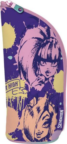 Пенал подставка под канцелярию "Monster High", молния, полиэстер, 210*80*80 мм, "Seventeen"