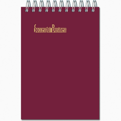 Блокнот 40 л. ф.А6 (ф. 103*146 мм), клетка, металлический гребень сверху, картонная обл, "Полином"